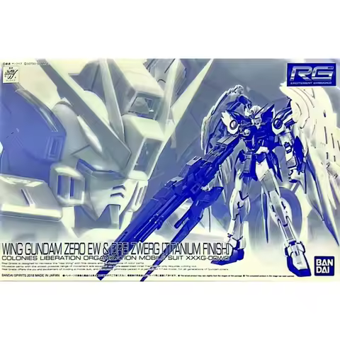 Bandai RG 1/144 Wing Gundam Zero EW Titanium Finish PB Limited With Drei Zwerg Gundam Wing Endless W