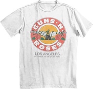 Guns N' Roses Los Angeles Oct. '89 Adult White Short Sleeve T Shirt Vintage Style 80s Music Graphic 