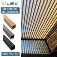 LAIV Outdoor Hollow Partition 2.9Meter WPC Lattice Partition Ceiling Canopy Canopy Timber Tube Wall 