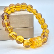 stainless steel bracelet ❧Money Catcher Feng Shui Citrine w Protection Mantra Lucky Charm Bracelet☁