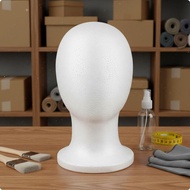 [lzdxwcke3pu] Cosplay Head Form Pinning Receptive Foam Head Form Stable Base Salon Tool for Cosplaye
