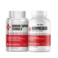 Immune & Outbreak Support Supplement for Adults, Each 120 Natural Capsules with Zinc, Vitamin C, L l