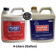 ℗○♦PUREE PAINT THINNER &amp; LACQUER THINNER 4 Liter GALLON 100% ORIGINAL by POURI