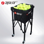 HY-$ Zjstar Ball Pick-up Box Trolley Tennis Ball Picker Ball Picking Basket with Wheels Portable Foldable Mobile Storage