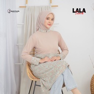 Imani Butik|Tunik Lala Fashion Muslim Wanita Bahan kaos Kombinasi batik Unik