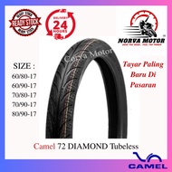 Norva Motor Tayar Camel Tubeless Cm72 Diamond 60/90-17 70/90-17 80/90-17 Maxxis Diamond Maxxis Tmax 