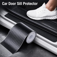 Car Carbon Fiber Rubber Door Sill Protection Sticker Sticker Extendable Universal Car O6d2
