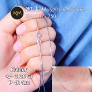 Kalung italy casandra motif emas putih 750 kadar 17k