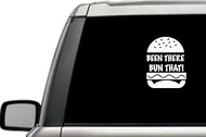 Been There Bun That Burger Foodie Humor Quote Window Laptop Vinyl Decal Decor Mirror Wall Bathroom Bumper Stickers for Car Funny 6 Inch