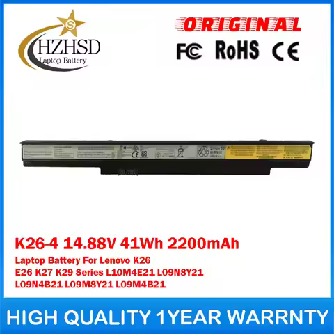 K26-4 14.88V 41Wh 2200mAh Genuine Original Laptop Battery For Lenovo K26 E26 K27 K29 Series L10M4E21