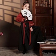 6GHR Children's Day Performance Costume Hua Mulan Hanfu Martial Arts Bold Performance Outfit