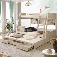 【SG Sellers】Wooden Bunk Beds Bunk Beds High Low Bed Bunk Bed Frame Bunk Beds for Kids Bunk Beds for Adults Large Bunk Beds with Drawers Mattress Sets Bed frames with storage cabine