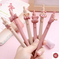 QC 1PC Solid Color Cute Rabbit Girl Presses Gel Pen Ins Student Learning Stationery Exam Signature W