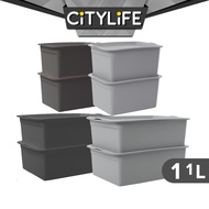 Citylife 5L/11L Stackable Storage Box Desk Container Storage Container With Lid X-609798