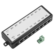 yunhaoSK-8 Ports Poe Injector Poe Splitter for Cctv Network Poe Camera Power Over Ethernet Ieee802.3