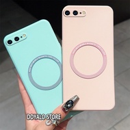 Casing For iPhone 7 plus 8 plus 6 plus 6s plus 7 8 6 6s Case TPU silicone phone case Candy Color Square Edge with simple magnetic suction function Cover