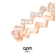 APM Monaco Ring Rose Gold Silver Simple Ring Female Design Feel