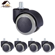 5 Pieces Office Chair Wheel 10mm Screw Caster 2 inch Support 250KG Castor Universal Furniture Feet R