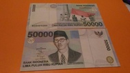 uang lama 50 ribu rupiah tahun 1999 BCD