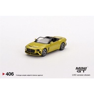 MINI GT 1: 64 Alloy Model Bentley Bentley Mulliner Bacalar Yellow Left Peptide