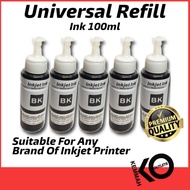 [Ready Stock] Epson Ink Black 5Bottel 1Pack - L120 - L220 - L360 - L365 - L565 - Printer - Computer 