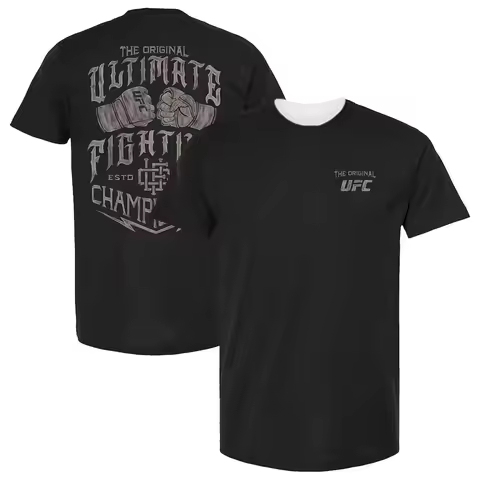 2025 Summer Men's Ufc Black Hard Knox 2.0 T-Shirt Extreme Sports Boxing Suit Ufc Fighting Champion W