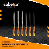 Sabetzu Mini Files Set 6Pcs Files 4mm x 160mm Iron Aluminum Metal Gold Plate Files Set 6 Pcs - Hand 