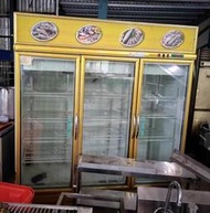 瑞興6尺/三門玻璃全冷凍冰箱（二手）健民餐飲設備