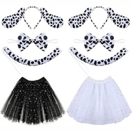 Kids Cute Cartoon Dalmatian Dog Headband Bow Tie Nose Gloves Tail Tulle Tutu Skirt Carnival Party Co