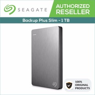2024 Seagate HDD 1TB Backup Plus Slim Portable External Hard Disk Drive (Silver)