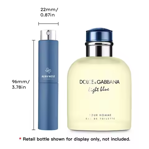 Dolce Gabbana Light Blue Pour Homme 100% Original Perfume Decant Travel Mini Spray 5ml, Genuine Frag