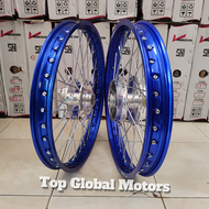 VELG MX150 KING MX 135 NEW DOUBLE CAKRAM SEPASANG ROSSI ORIGINAL RING 17