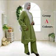 JAWARI SUIT WAWA SET BAJU DAN SELUAR MUSLIMAH IRONLESS CEY Group A