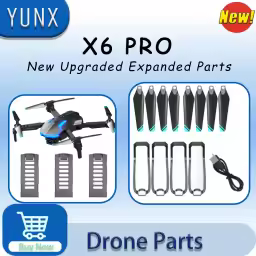 X6 PRO RC Drone Replacement Spare Parts Battery USB Charger Cable Maple Leaf Propeller Motor Arm X6P