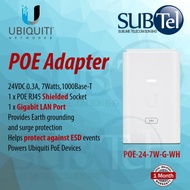 Ubiquiti POE-24-7W-G-WH Networks Gigabit Power over Ethernet POE Adapter 24V 7W 0.3A UBNT for NS-5AC