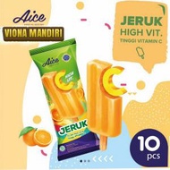 Aice Ice cream Jeruk stik Isi 10 Pcs Es krem Rasa jeruk