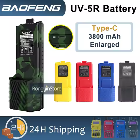 UV-5R Battery Compatible with Baofeng UV-5R 3800mAh Li-on Rechargeable Batteries UV5R Radio Accessor