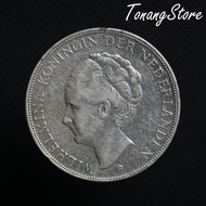 Uang Kuno Koin Perak Belanda 2,5 Gulden Wilhelmina Tahun 1931 -157