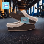 UGG ANSLEY Autumn Winter Warm Slip-On Baotou Slippers Real Wool Integrated Snow Boots