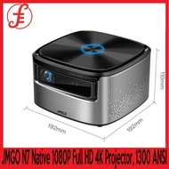 JMGO N7 Native 1080P Full HD 4K Projector, 1300 ANSI lm, HDR 10, Auto Focus, Keystone Correction,DLP, Dolby, 3D, WiFi, Bluetooth Speaker, Smart Home Cinema Video Projector, 300  Picture