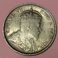 Straits settlements King Ewards 50 cents silver coin 1907