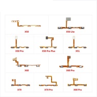 Switch Power ON OFF Button Flex Cable Parts Ribbon For Vivo X80 X70 X60 X51 X50 Pro Plus Lite Mute S