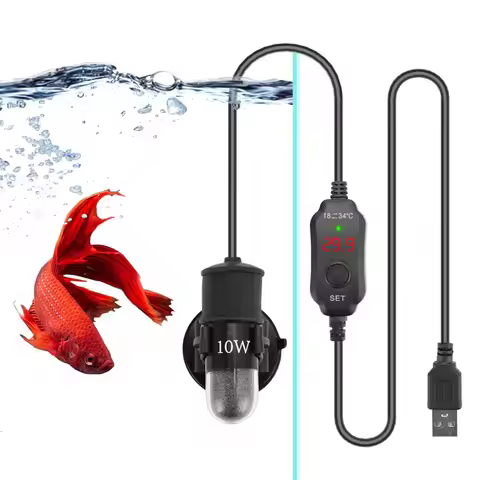 Ultra-Mini USB Heater, Digital Display, LED Electric Heater, Nanos Fish And Turtle Tank, Low-Voltage