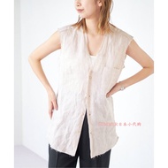 SUM Japan GABRIELA COLL GARMENTS Linen V-Neck Sleeveless Shirt23051923001210