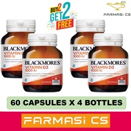 [ BUY 2 FREE 2 ] BLACKMORES Vitamin D3 1000iu 60 capsules x 2 bottles EXP:09/2024 FREE 2 Bottles EXP:09/2024 [ Vitamin D bones teeth ]