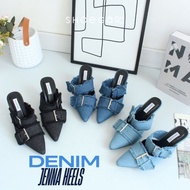 SHOEGAR - Jenna Heels 8cm High Heels Women's Jeans Shoes