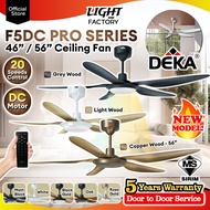 🔥UPGRADED F5DC🔥DEKA F5DC PRO 56" Baby Fan 46" 5 Blade DC Motor 20 Speeds Remote Control Ceiling Fan 