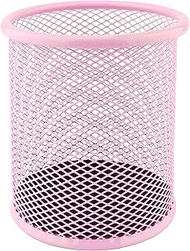 D.RECT Komo Pen Holder Desk Organiser Metal Mesh Round Sturdy Pen Box for Office and Home Office Hei