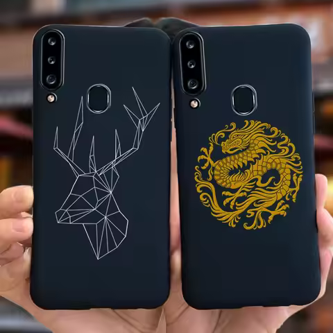 Cool Painted Cover For Samsung Galaxy A20s A20 A20e A10s Luxury Black Phone Cases For Samsung A10 A