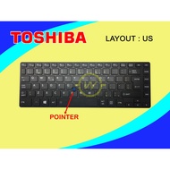 HITAM Toshiba Dynabook R734 R631 R632 Series Black Keyboard with Pointers